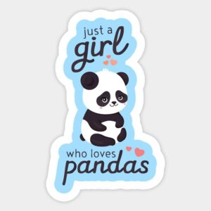 Girl Love Panda sticker