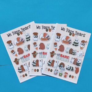 We Bare Bears Theme Sticker Sheet