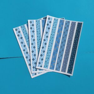 Washi Tape Theme Sticker Sheet