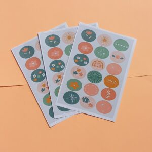 Round Nature-2 Theme Sticker Sheet