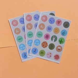 Round Nature Theme Sticker Sheet