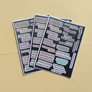 Vintage Letter Theme Sticker Sheet