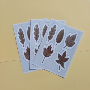 Vintage Leaf Theme Sticker Sheet