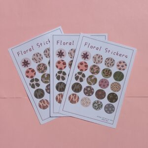 Floral Theme Sticker Sheet