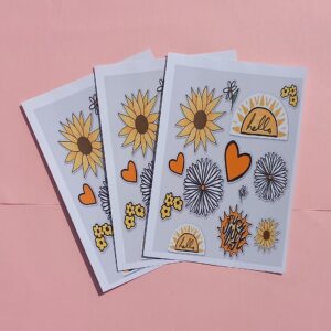 Hello Yellow Theme Sticker Sheet