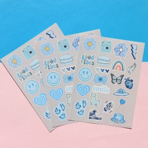 Blue vibes Theme Sticker Sheet
