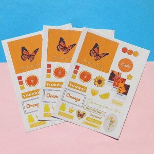 Orange Theme Sticker Sheet