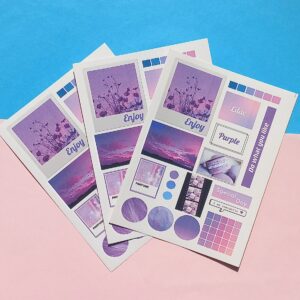 Purple theme Sticker Sheet