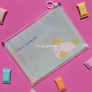 Lovely Hamster with Duck Confetti Folder