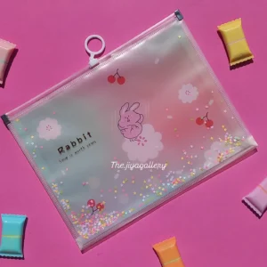 Rabbit with Daisy Confetti Folder