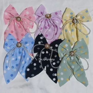 Fancy polka Dots Hair Bow