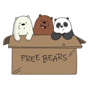 Bare Bear in Box Sticker