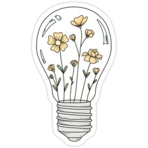 Floral Bulb Sticker